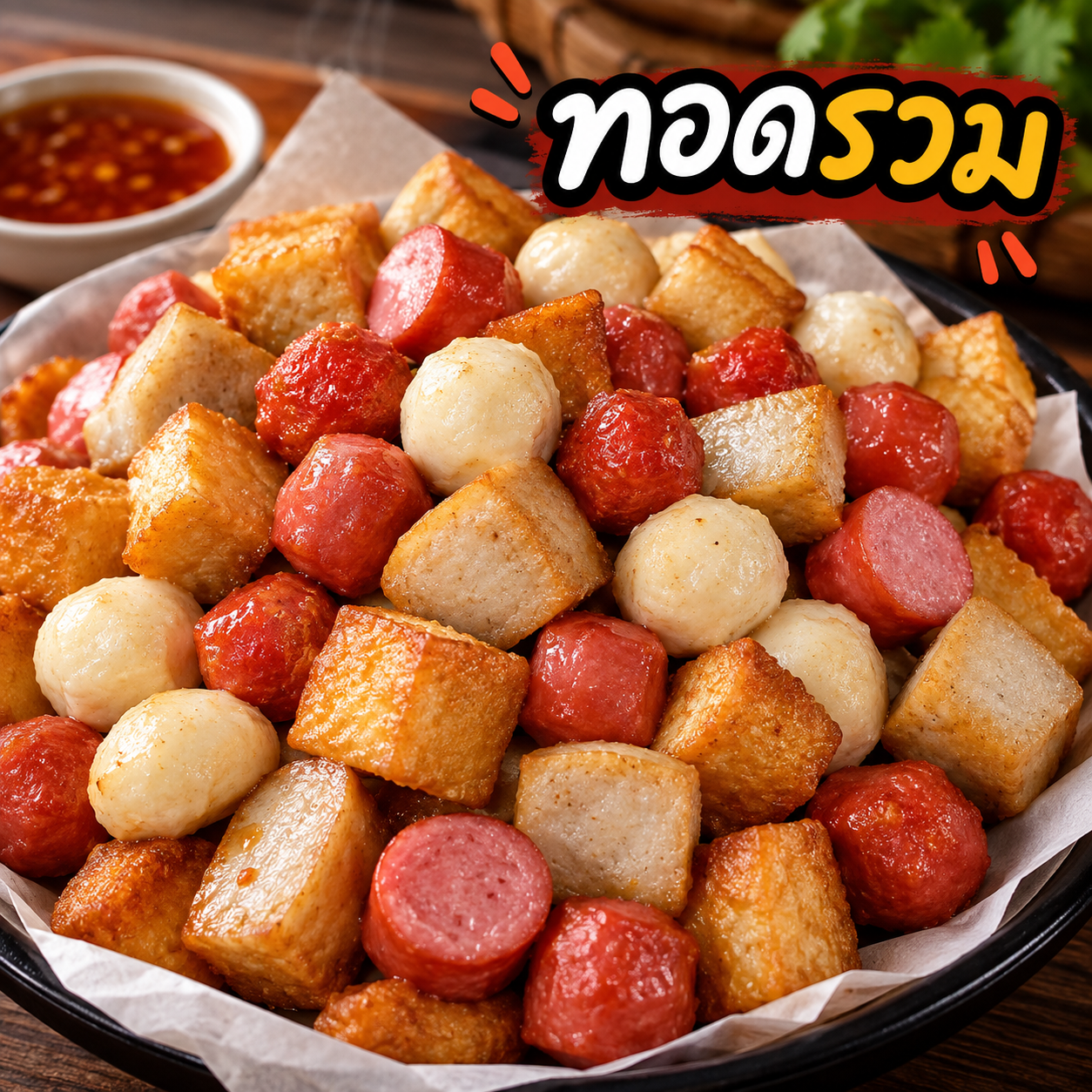 ลูกชิ้นทอดรวม
